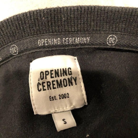 Opening Ceremony Cotton Long Sleeve Black Small Mens Cotton Sweater Pullover - Picture 3 of 4